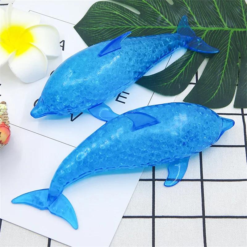 Balles anti-Stress Squishy Shark, balle à presser en forme de dauphin, extensible, Animal de mer, jo