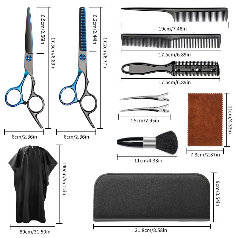 Ensemble de ciseaux de 7 pouces, ciseaux de coupe professionnels, barbier et acier domestique pour l