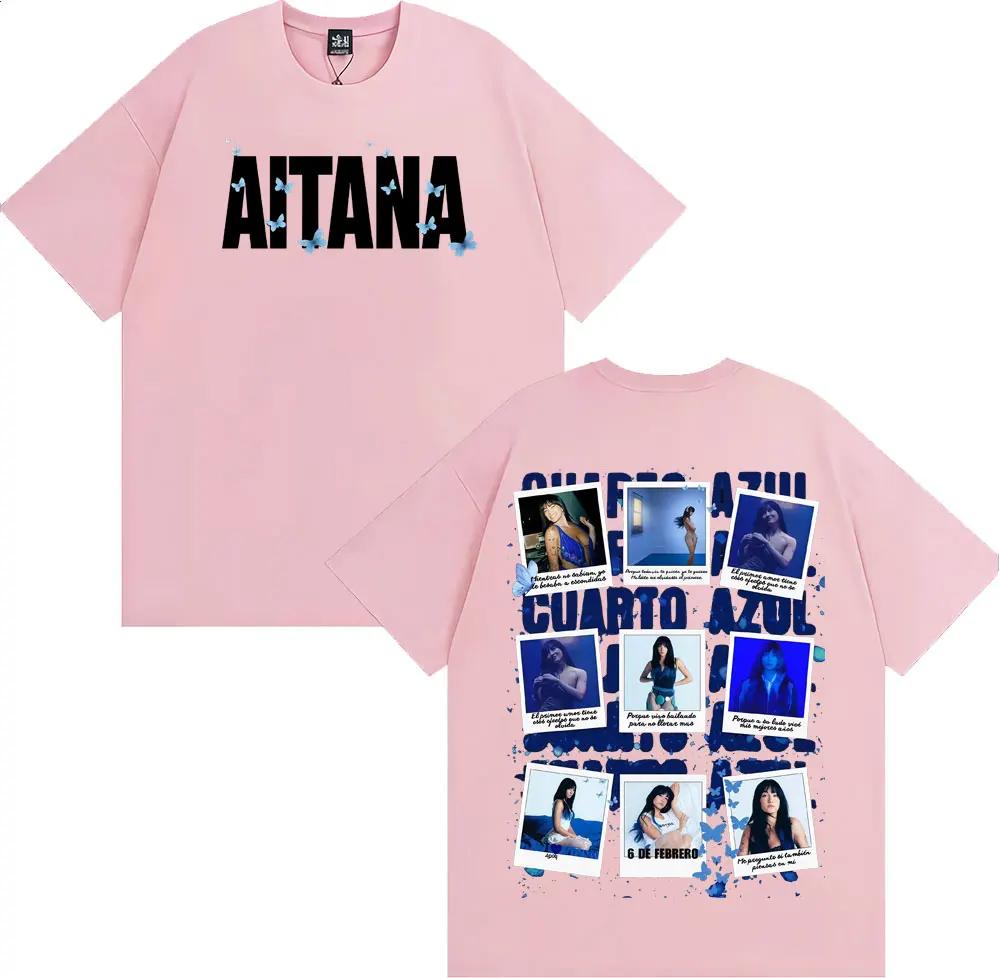 Chanteur Aitana Cuarto Azul Album 2025 couverture graphique T-shirts hommes femmes Harajuku esthétiq