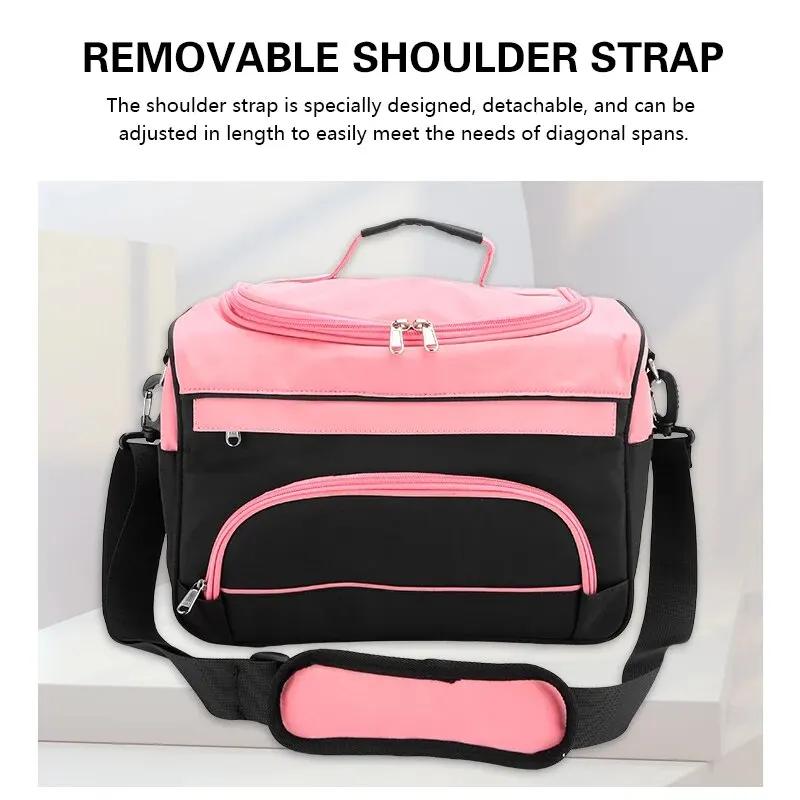 Sac de maquillage professionnel, mallette de rangement pour outils de tatouage d'ongles de Salon, or