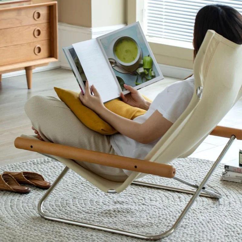 Canapé japonais en toile simple, chaise longue, chaise pliante, chaise de plage, balcon, loisirs ext