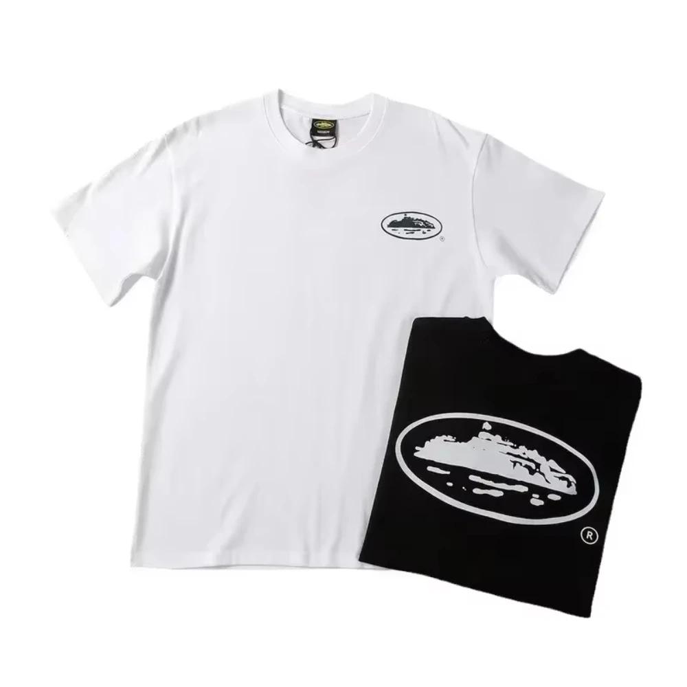 Nouveau T-shirt d'été 2026 à manches courtes imprimé bateau, col rond ample, respirant, demi-manches