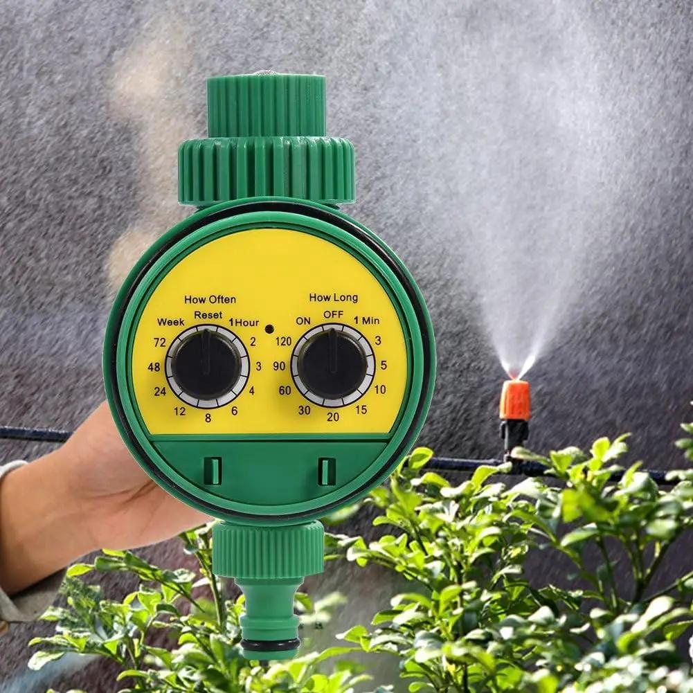 Tuyau d'arrosage automatique électronique de jardin en plastique vert extérieur, minuterie d'irrigat