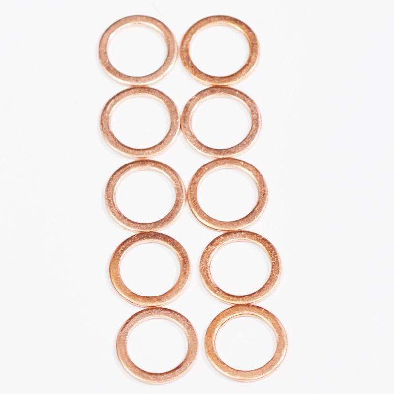 10X 20X M10 10mm moto tressé embrayage tuyau de frein Banjo joint cuivre écrasement rondelle moto tu
