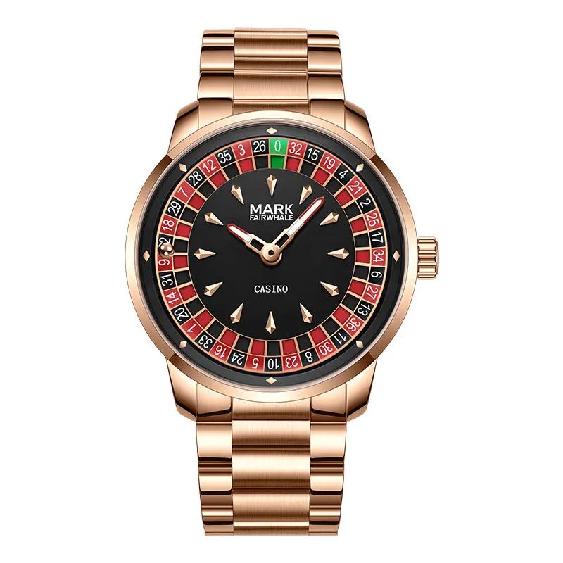 Mark Fairwhale 5031 nouvelle montre à Quartz pour hommes de marque supérieure cadran numérique rotat
