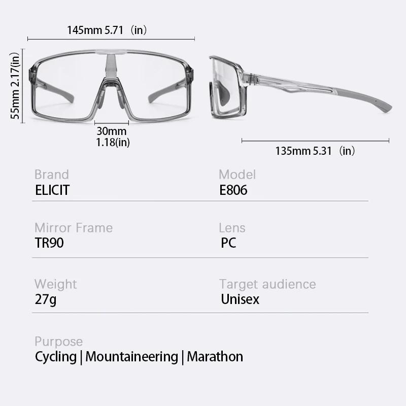 ELICIT lunettes de soleil photochromiques cyclisme lunettes de course sport montagne route vélo pour