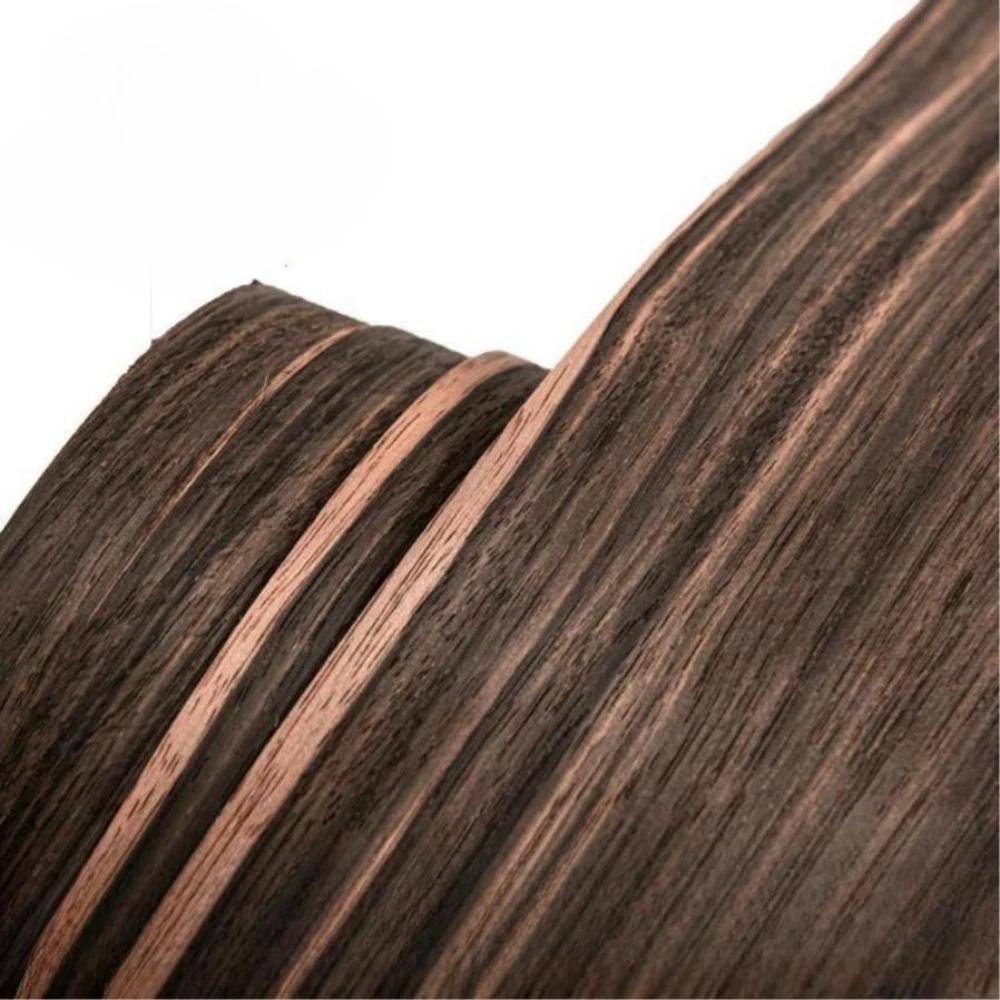 Placage en bois d'ébène indonésien noir véritable naturel pour meubles, environ d'épaisseur 0.5MM