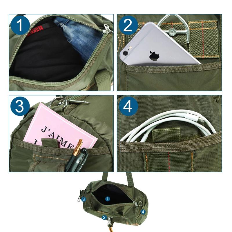 LQARMY-DulParachute dehors Duffle Bag, Nylon 1000D, Outdoor Travel Belt, Camping Dulbody Crossbody B