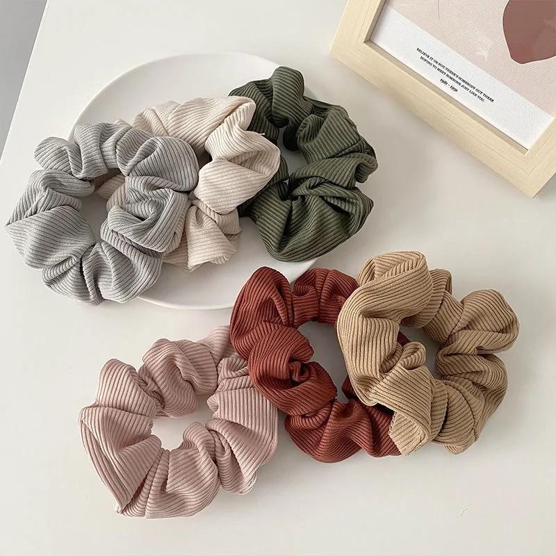 Ensemble de chouchou en microfibre pour femmes et filles, 6 pièces/paquet, tissu tricoté, Lot de cho