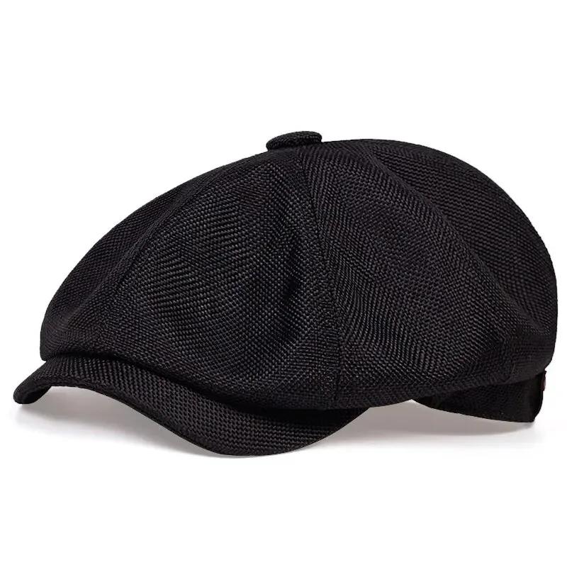 Casquette de gavroche en coton sergé pour hommes, 8 panneaux, casquettes de boulanger, rétro, testos