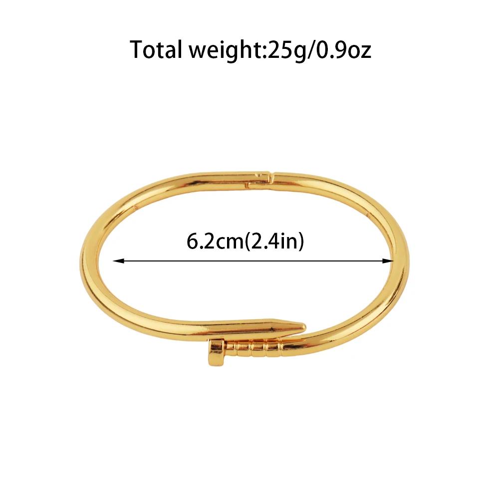 Bracelet plaqué or en acier inoxydable 316L, personnalité de la mode, Simple, Punk, rétro, Hip-hop, 