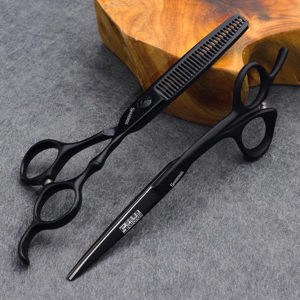 SHARONDS ciseaux professionnels de coiffure 440C barbier en acier japonais tondeuses spécialisées co