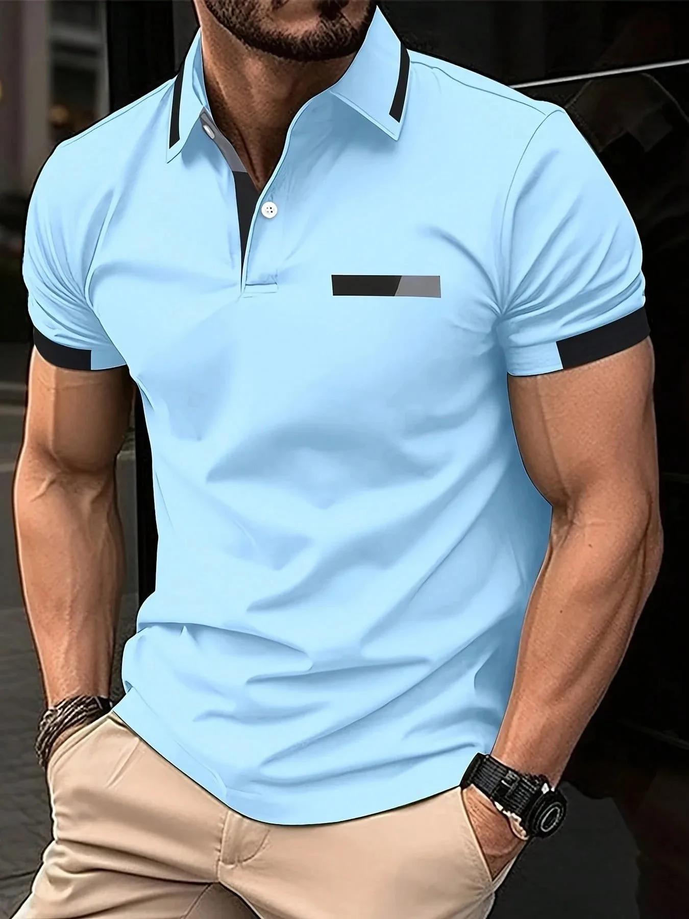 La nouvelle chemise POLO pour hommes pour l'été 2025 présente une impression de motifs 3D décontract
