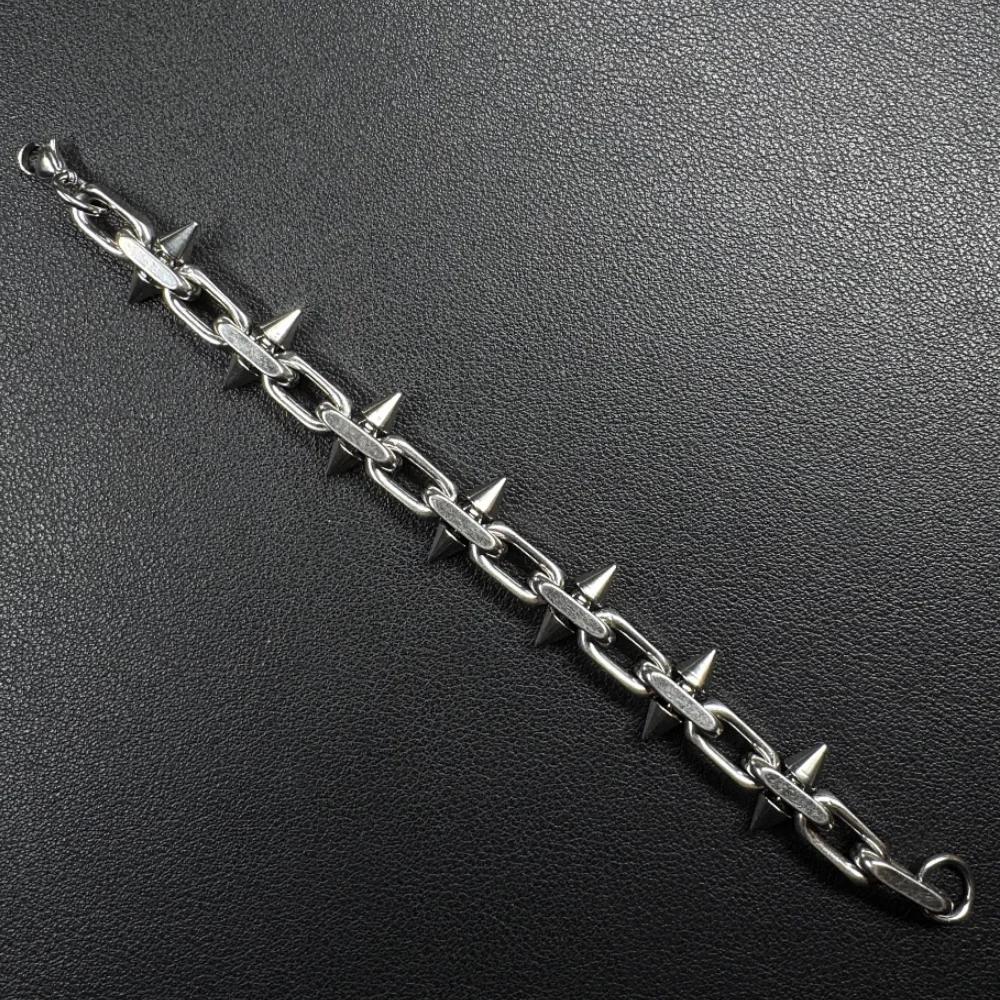 Colliers à pointes en acier titane, style hip-hop gothique punk, collier à chaîne barbelée, pour hom