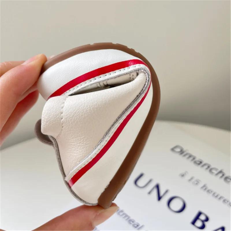 Chaussures en cuir pour bébés garçons et filles, baskets pieds nus à semelle souple, Tennis en plein