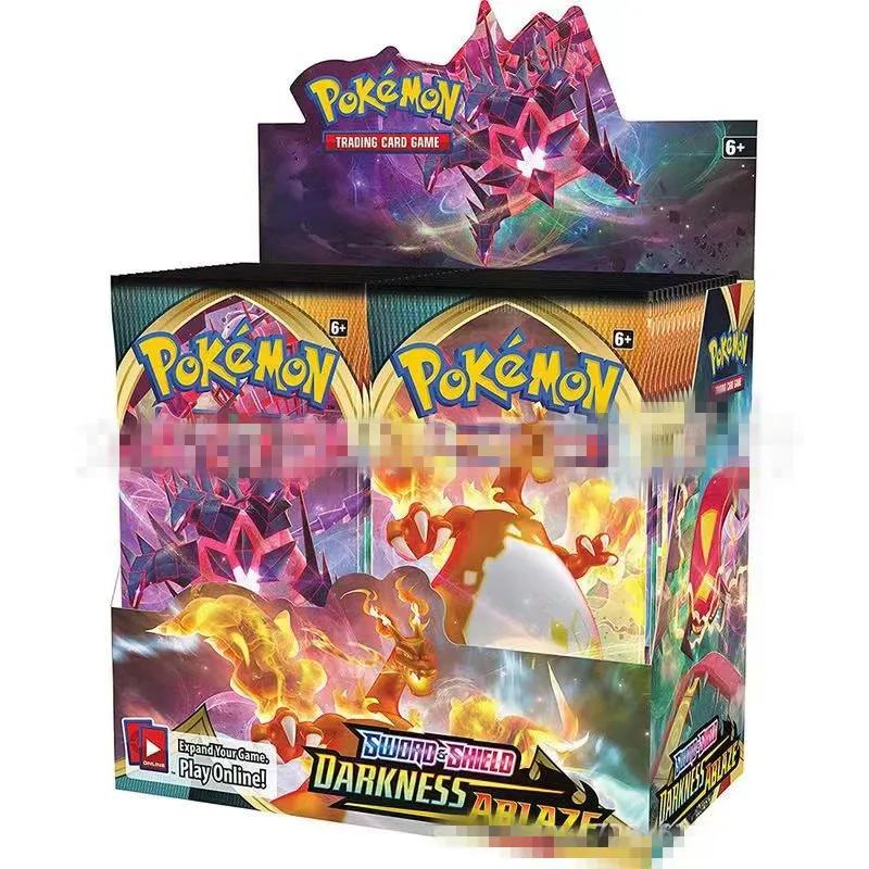 90-360 cartes Pokémon en anglais, français et espagnol, cartes Sun Moon Evolutions, boîte de booster