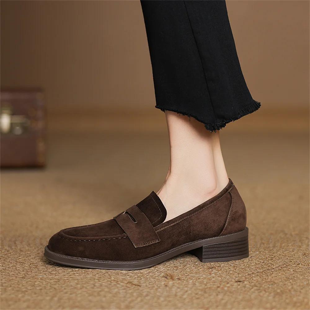 FEDONAS 2025 daim cuir bout rond Med talon printemps chaussures Mature doux rencontres femmes pompes