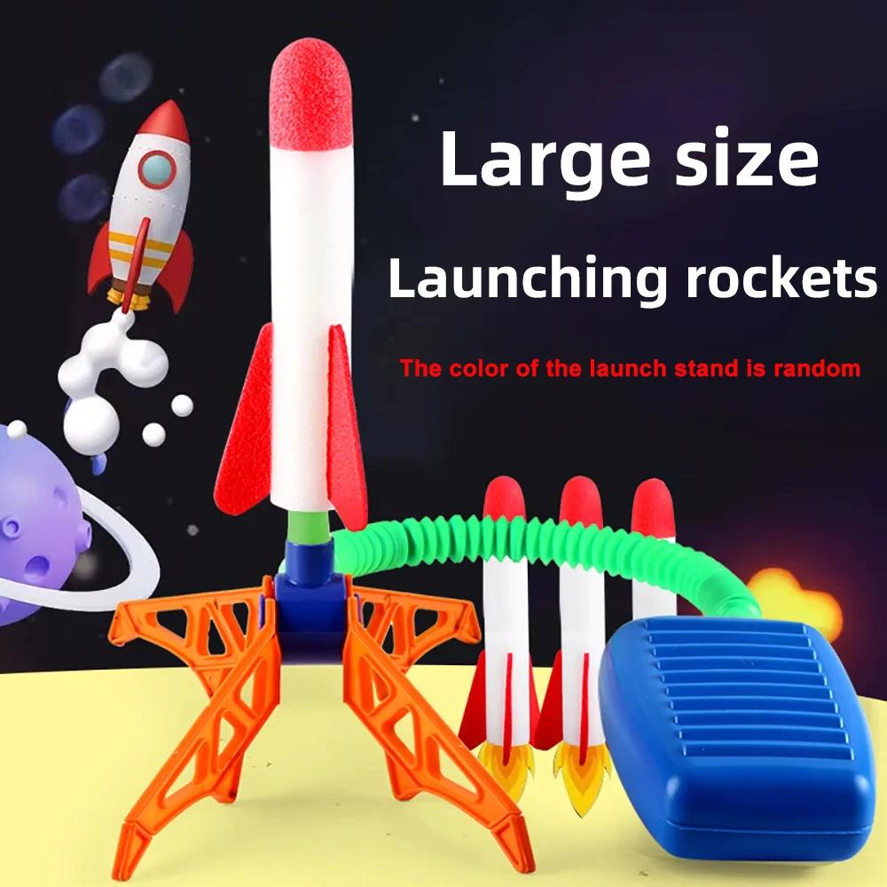 Lanceur de fusée pour enfants, pompe à pas, puissance pressée à Air, jeux familiaux en plein Air, ca