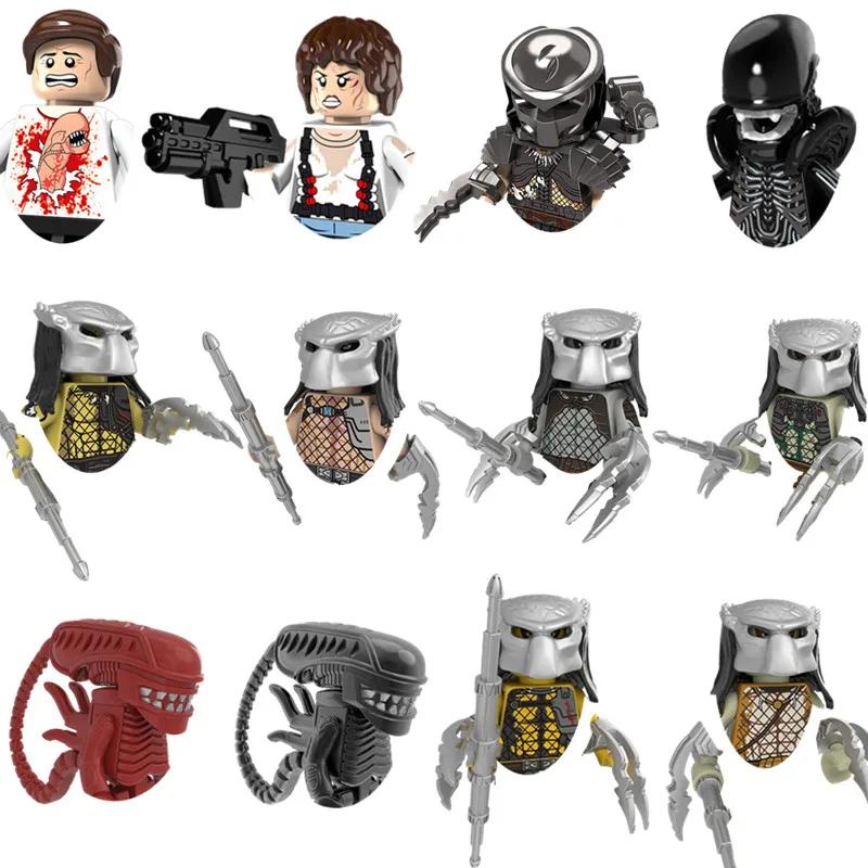 PG1050 film Anime Mini figurines Alien bloc de construction poupée 3D briques à monter soi-même asse