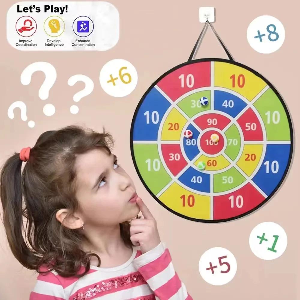 Grand jeu de fléchettes pour enfants avec balle collante de 74CM, jeu interactif familial, arithméti