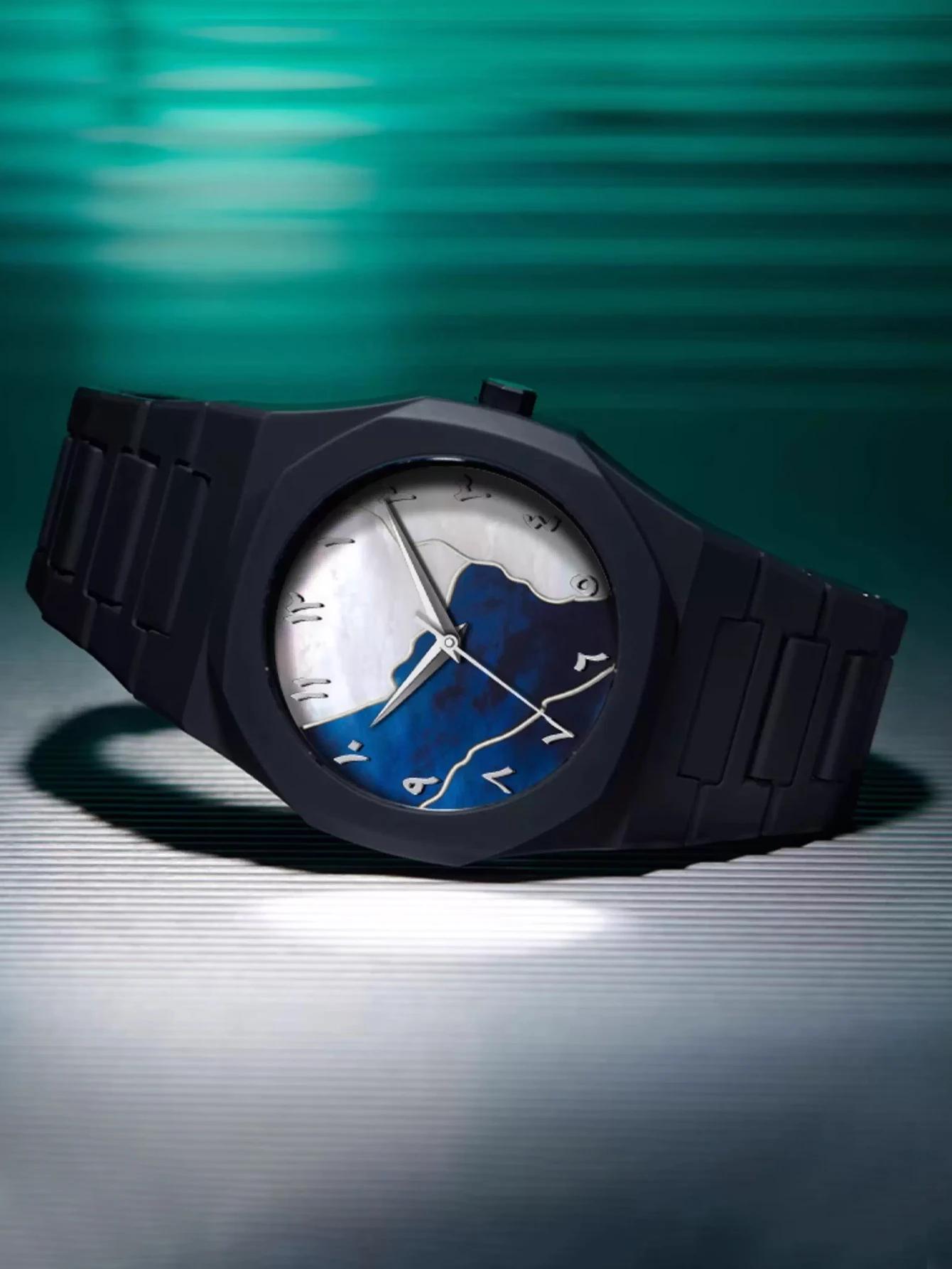 LUCKYFOXNew montres haut de gamme tendance pour hommes graffiti art montres à quartz
