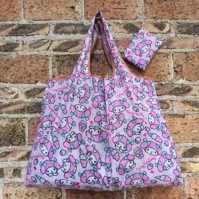 Nouveau sac de courses pliable portable Hello Kitty, grand sac écologique, grand sac à provisions, s