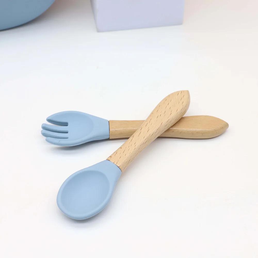 Ensemble de vaisselle en silicone pour bébé, bavoir, assiette à manger, bol avec ventouse, tasse d'e