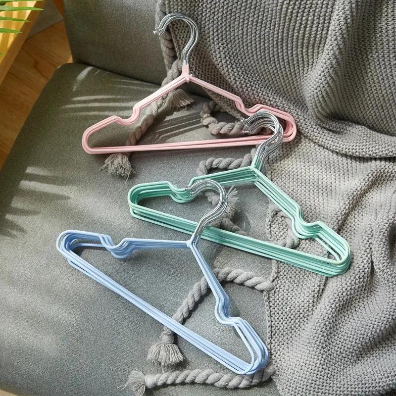 Cintres en métal avec revêtement en caoutchouc non ald pour bébé, vêtements pour enfants, organisati