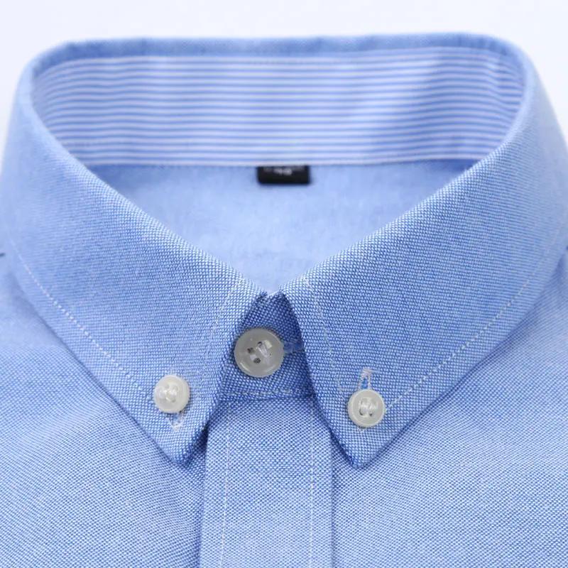Chemise à manches longues pour hommes, tissée Oxford, décontractée, sans repassage, haut slim, confo