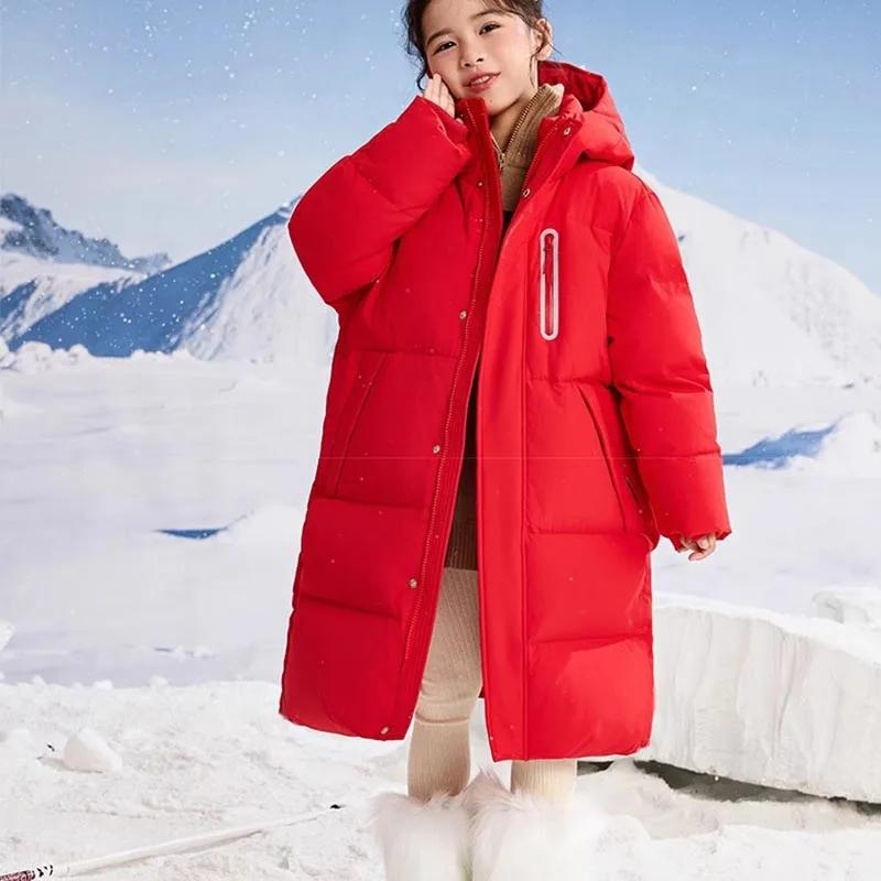 Enfants hiver doudoune pour garçon fille à capuche imperméable épais chaud adolescente doudoune 5-14