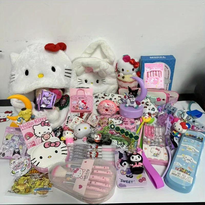 Sac de jouets de décompression mystérieux Sanrio, 5 à 50 pièces, Hello Kitty Kuromi, 300 styles diff