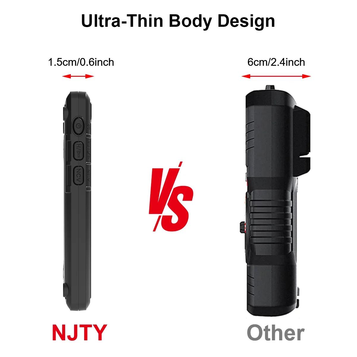 NJTY T3 multimètre numérique intelligent type-c charge automatique 4000 points Ultra-mince NCV fil s