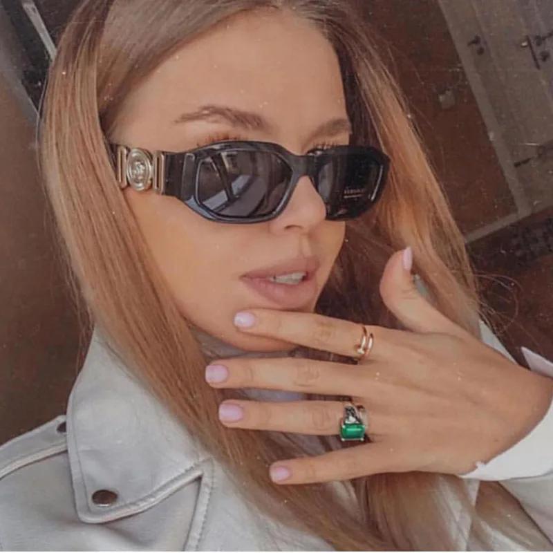 Vintage carré luxe petite monture lunettes de soleil hommes femmes Rectangle marque Design mode carr
