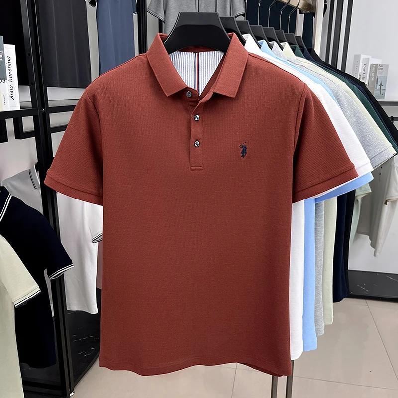 100% coton manches courtes polo shirt Summer New respirant hommes t - shirt marque haut de gamme Pau