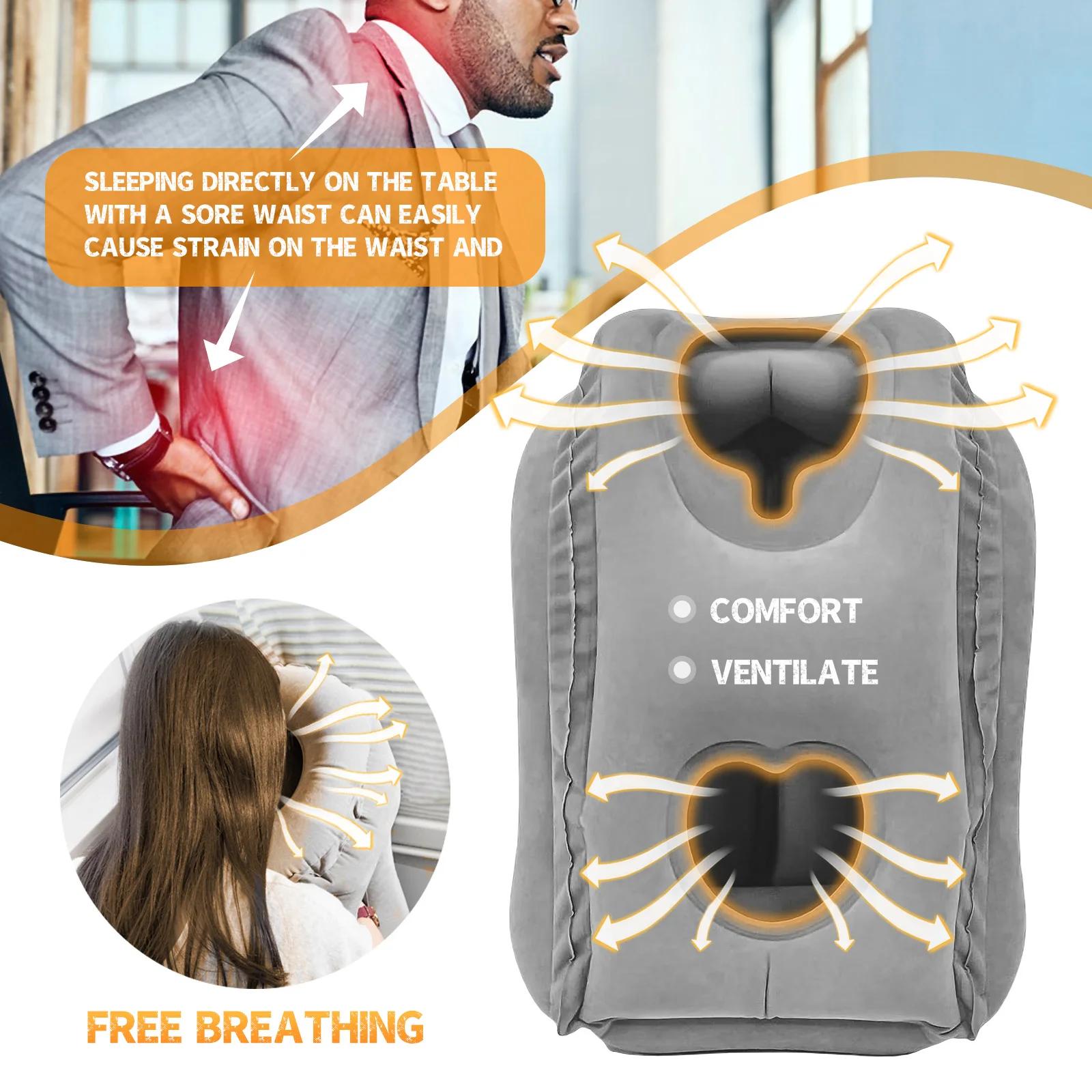 Oreiller de voyage gonflable avec conception de assujetDanse etée, oreiller d'avion, accessoires de 