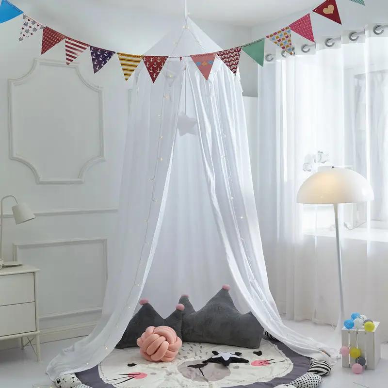 Moustiquaire à dôme suspendu pour bébé et enfant, tente de lit de berceau, literie pour filles, déco