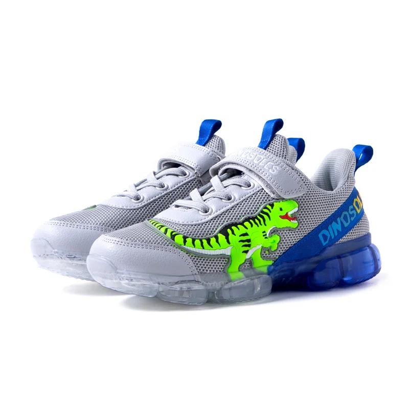 EXDINO T-REX LED 2-9Y garçons printemps automne maille chaussures de Tennis brillant enfants enfants