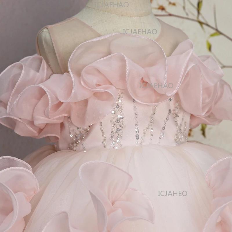 Nouvelle Robe Tutu de Cérémonie pour Bébé Fille, Tenue de Performance pour Fête de Premier Anniversa