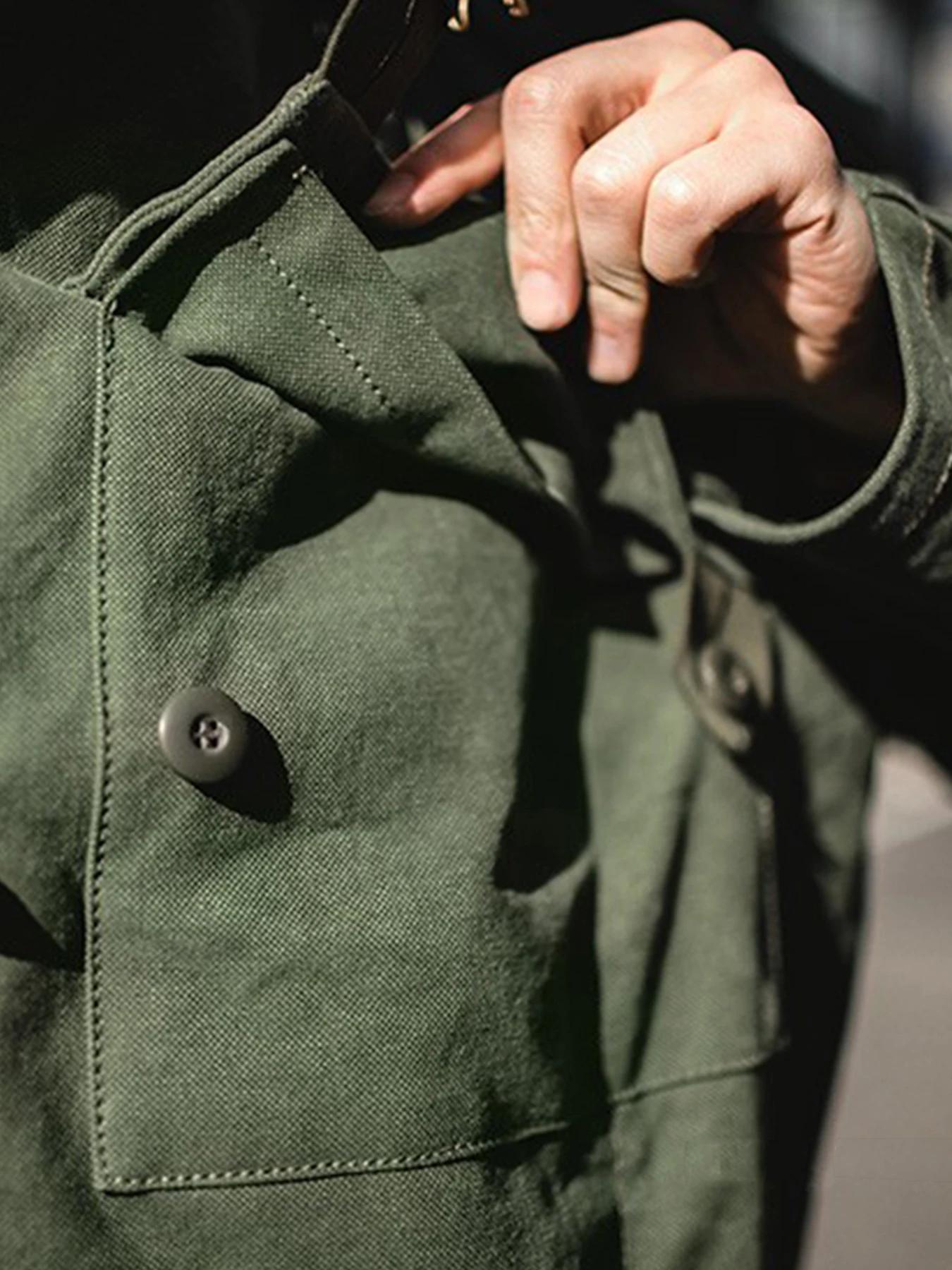 Veste de moto suédoise, veste courte décontractée pour homme, style militaire rétro vert, 100% coton