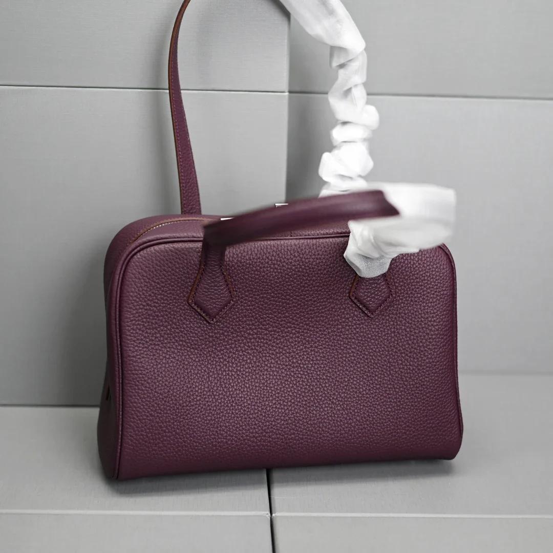 Sac à main en cuir véritable pour femme, couche supérieure, sensation avancée, nouveau modèle à la m