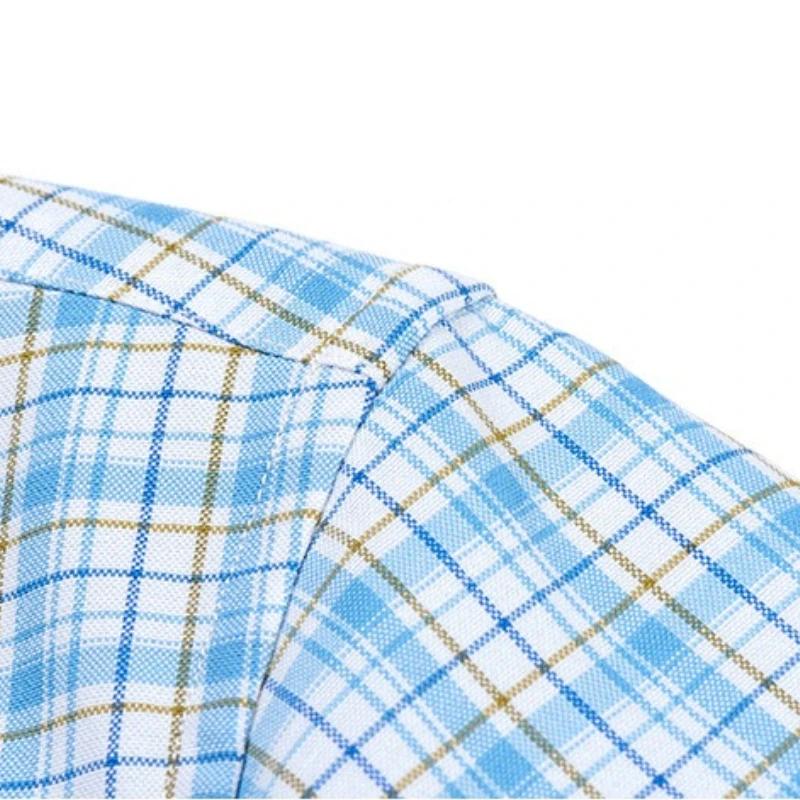 160KG chemises pour hommes Big and Tal classique Plaid rayure Oxford 100 coton chemise à manches cou
