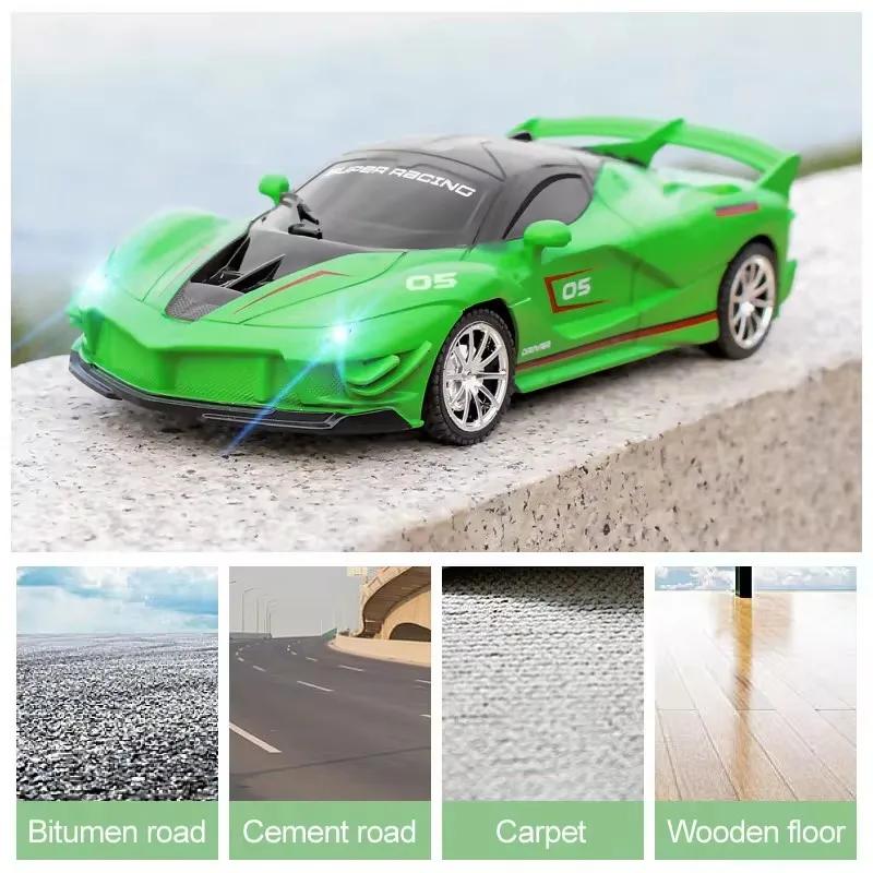 Voiture RC 2.4G 4CH télécommande 1:18 avec lumière LED voitures de sport haute vitesse Radio dérive 