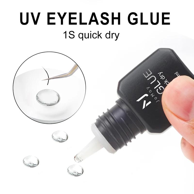 JOMAY 10 bouteilles 5ml colle UV pour cils séchage rapide en 1 seconde 75 jours colle durable pour c