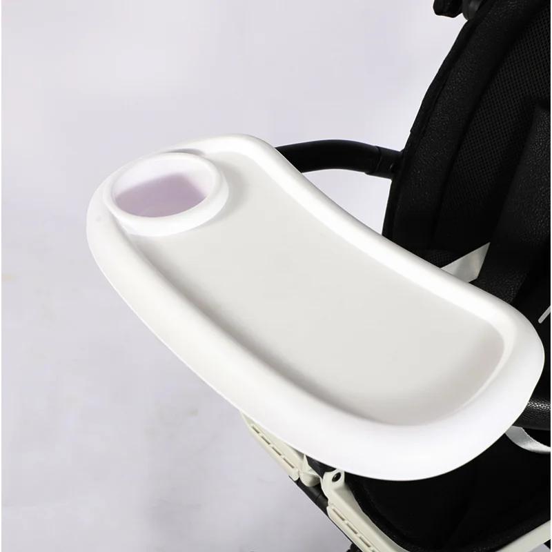Plateau table poussette bébé - Accessoire repas assiette repose-main porte-bouteille