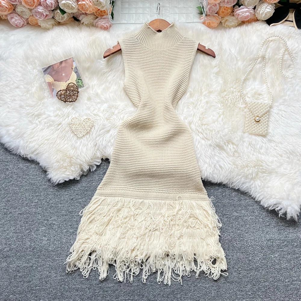 YuooMuoo femmes robe 2026 nouvelle mode d'été Sexy ajouré couture sans manches moulante robe de soir