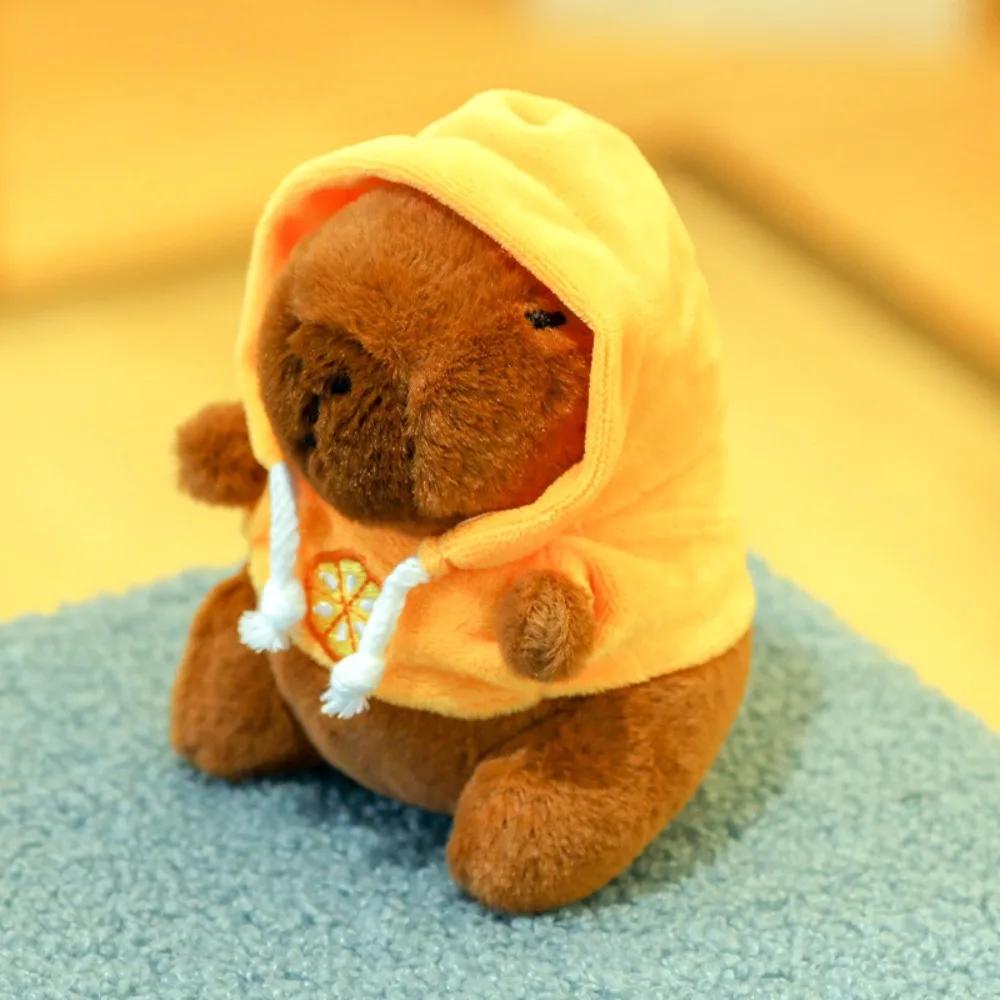 Jouet en peluche Capybara mignon, sweat à capuche avec ailes, poupée de Simulation, animaux en peluc