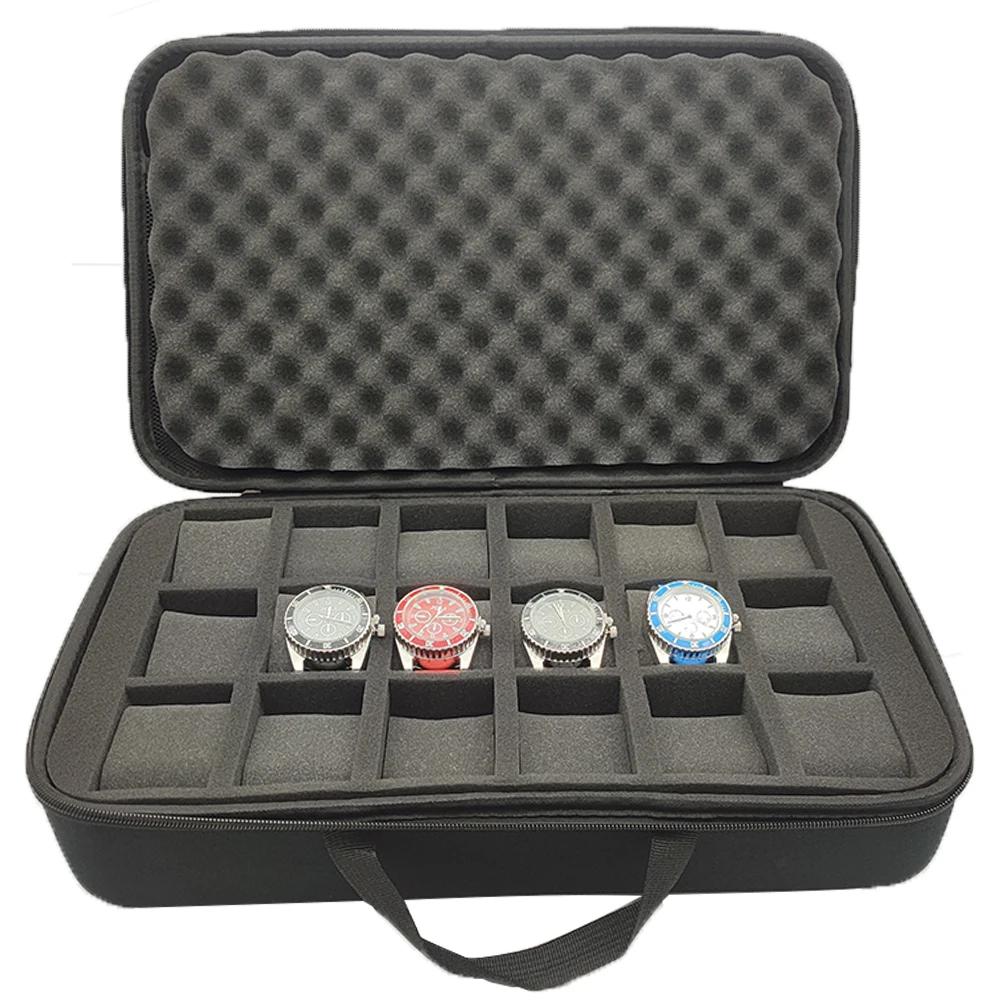 Boîte à montres portable en EVA, étui de rangement coloré pour montres, organisateur de sécurité en 