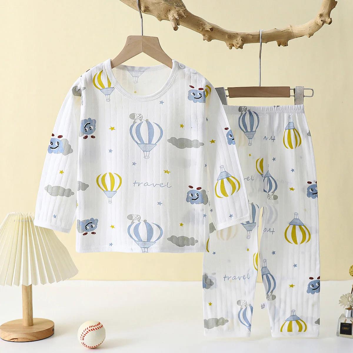 Ensemble pyjama en coton doux et respirant pour bébés enfants de 0 à 5 ans, ensemble de vêtements de