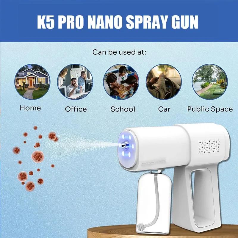 Pulvérisateur de lumière bleue Nano pour barbier, sans fil, USB, désinfectant électrique, pistolet d