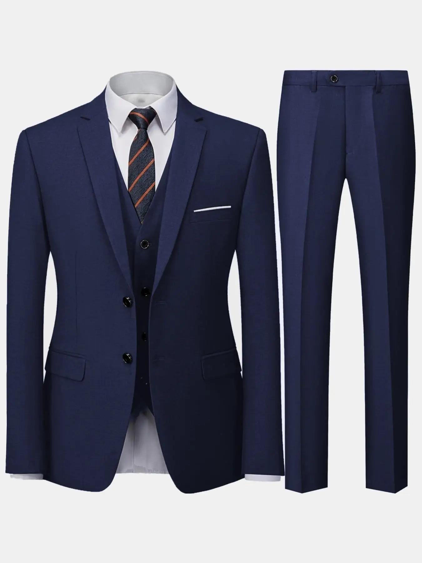 Ensemble de costume 2 pièces bordeaux pour homme (blazer + pantalon uniquement, gilet non inclus), v